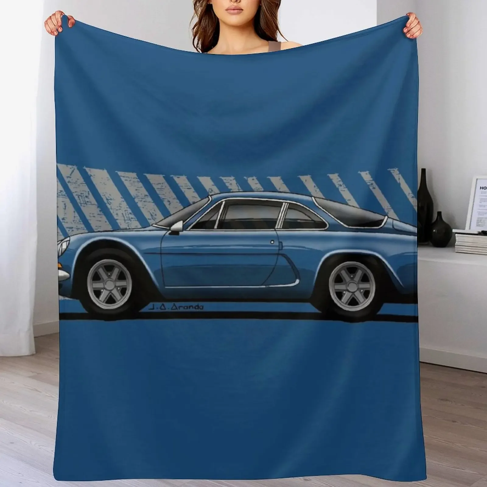 

My drawing of transparent classic french sports car Throw Blanket for sofa Soft Beds Soft Plaid Cute Plaid Blankets