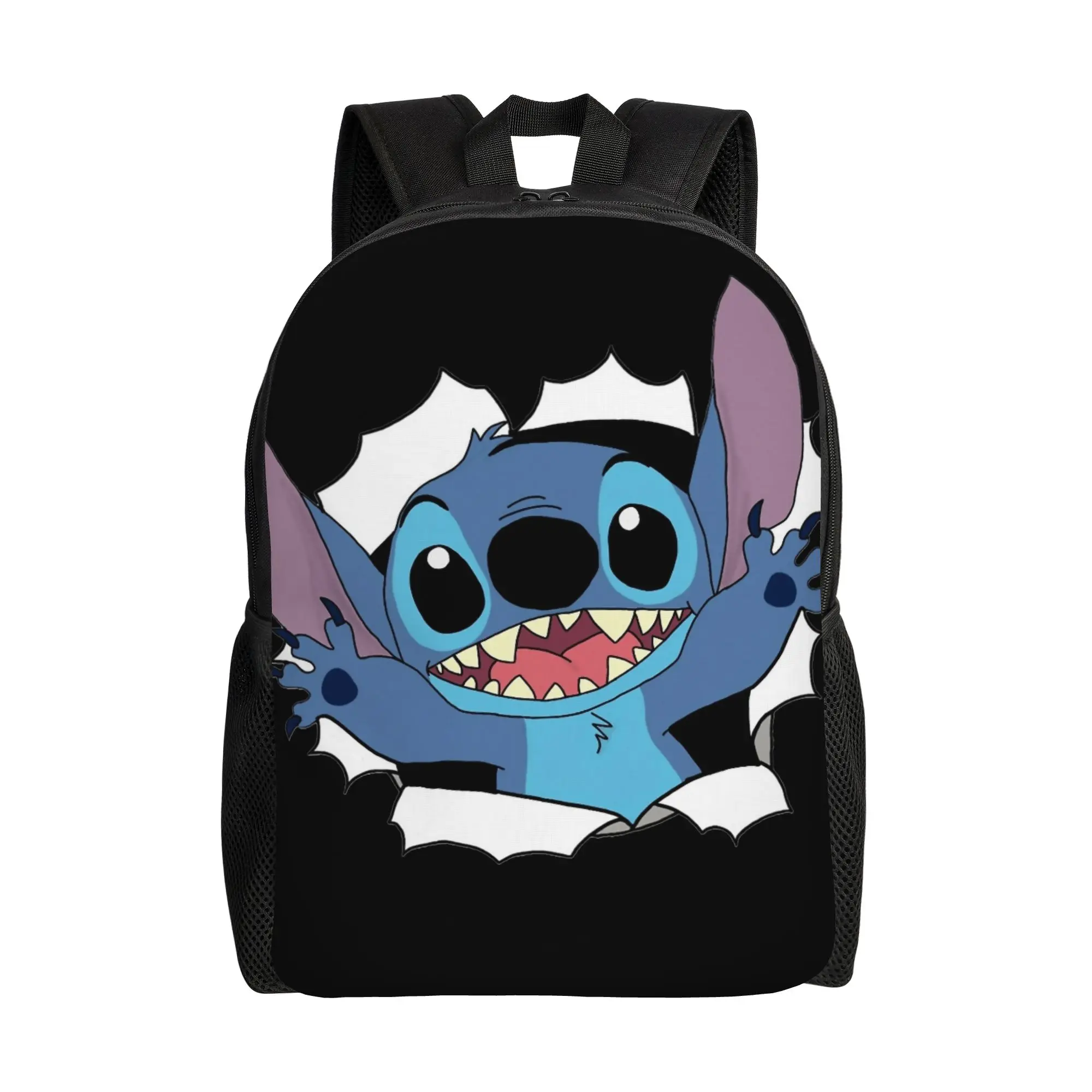 

Рюкзак Stitch Hello для мужчин и женщин, стильный студенческий рюкзак для походов и путешествий, холщовая сумка для ноутбука с мультяшным принтом, спортивная сумка