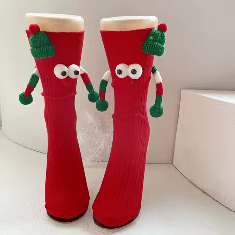 Novelty 3D Designs Christmas Socks Big Eyes Cute Cartoon Socks Cartoon Funny Socks New Year