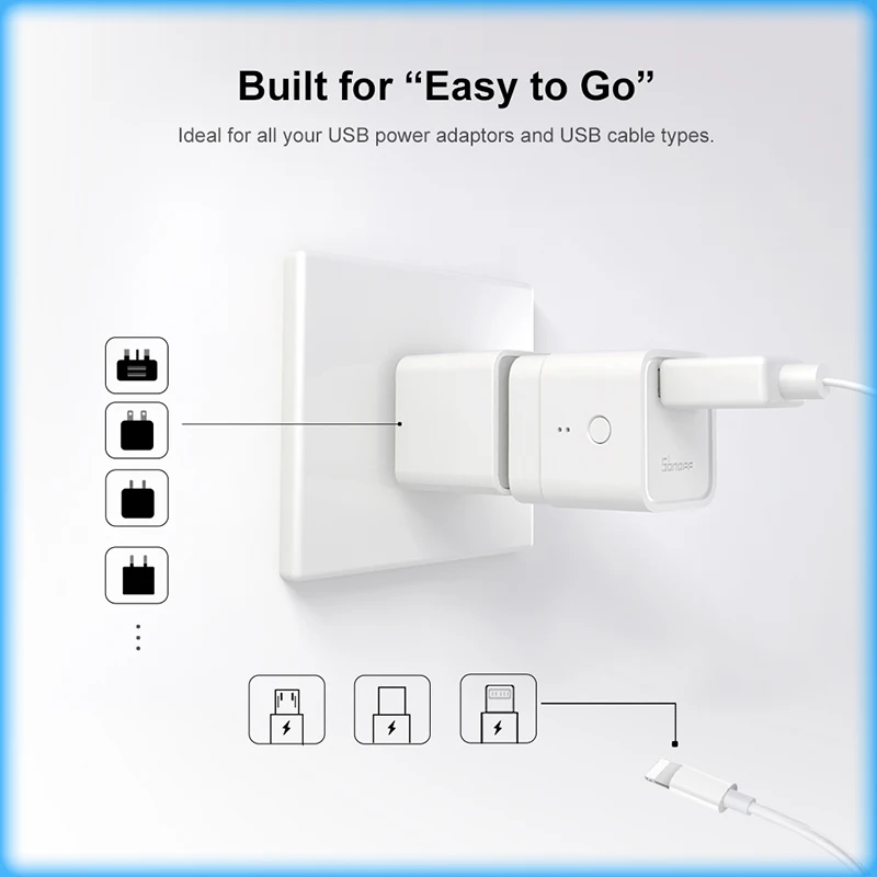 SONOFF Micro 5V USB Smart Switch Adapter Switch Via EWeLink Mobile App Control Timer Alexa Google Home Assistant Voice Control