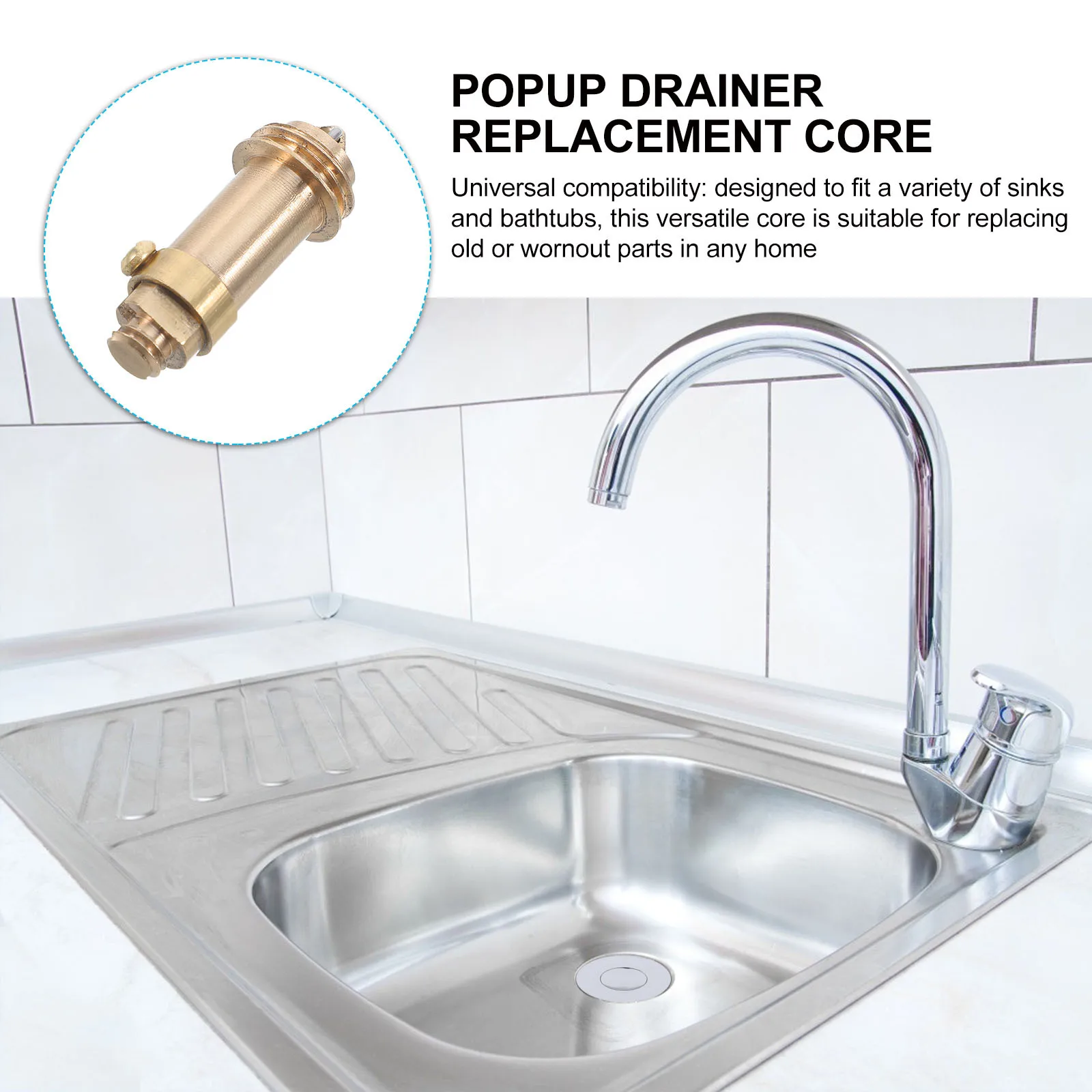 3 قطعة الصلبة النحاس المنبثقة قابس التصريف الأساسية استبدال مانعة للتسرب مغسلة بالوعة ملحق المنبثقة تجفيف استبدال الأساسية