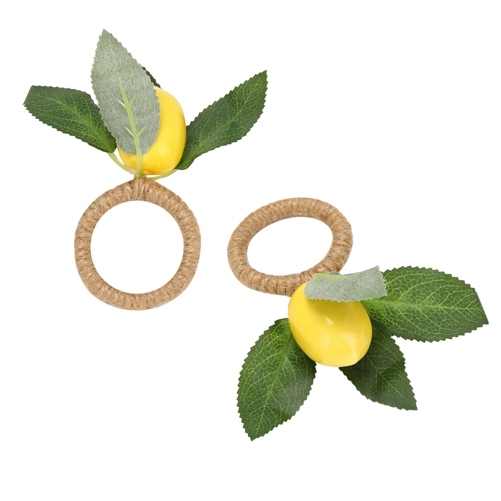 Ronds de Serviette en Forme de Plante de Citron, Fournitures de ix, 6 Pièces