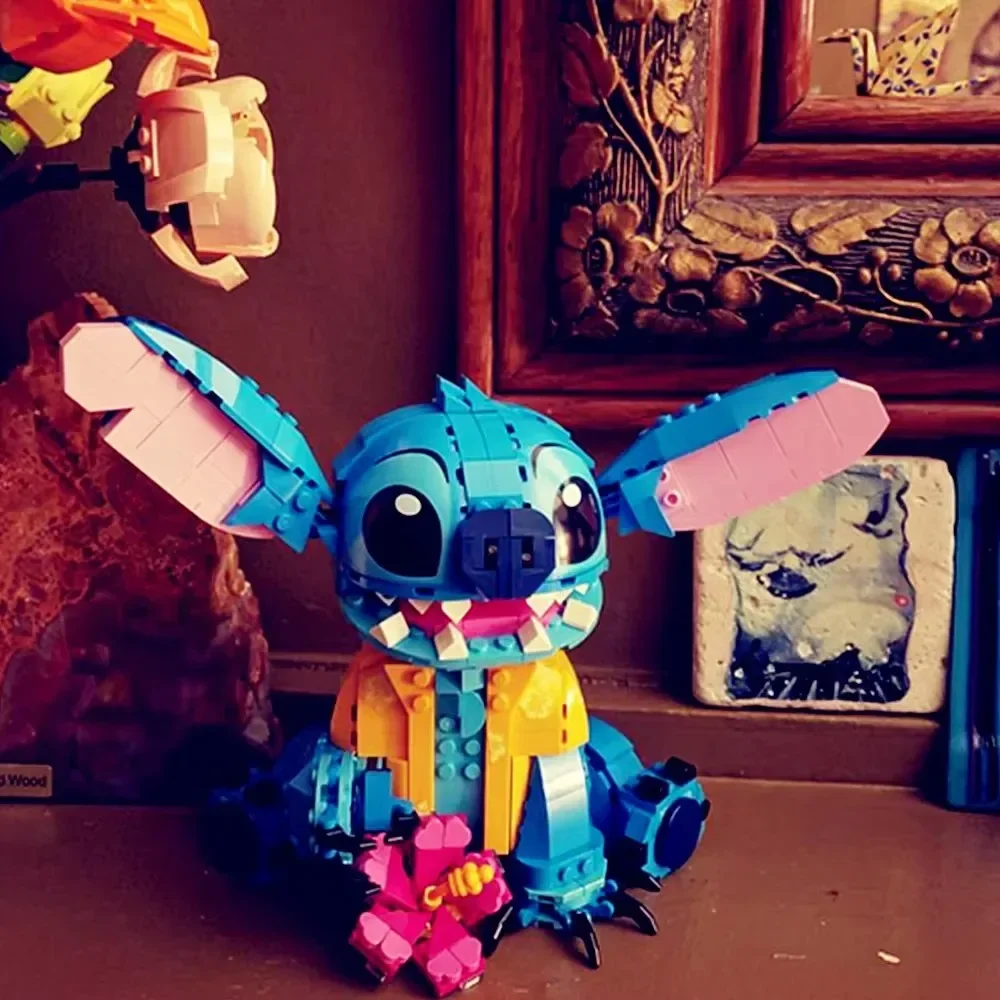 Stitch Aliens Cute Cartoon Display Decoration Set Model Building Blocks Bricks Fit MOC-43249 Kid Toys Game Gift Birthday
