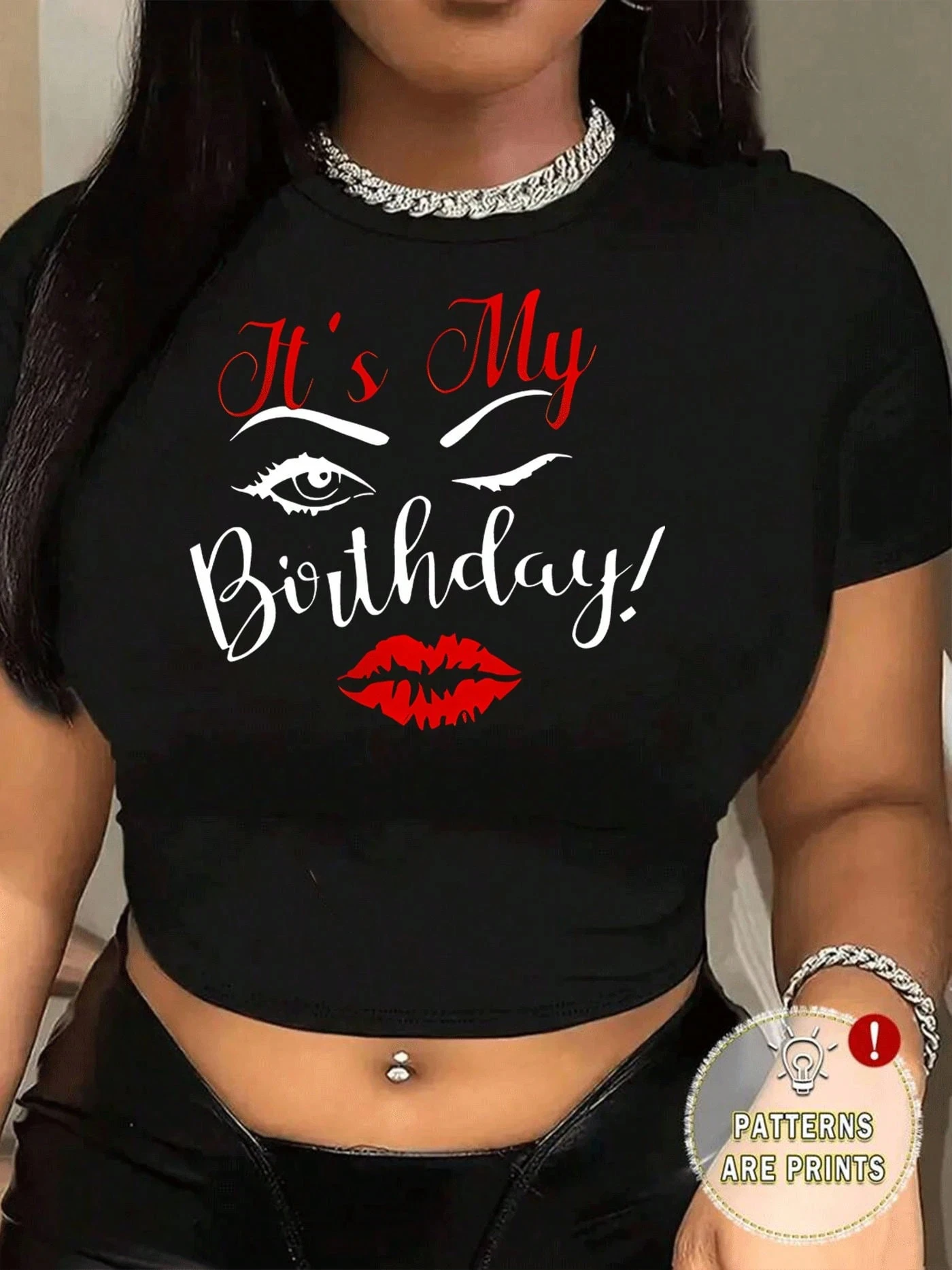 Kurzarm-T-Shirts für Damen, Basic-T-Shirts und grafische Crop-Tops sind Sommer-Damenoberteile zum Geburtstag mit auffälligen Print-T-Shirts