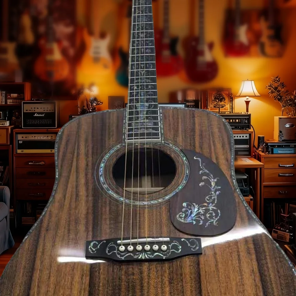 

Подарок Рождество D45 электрогитара KOA корпус гриф из черного дерева Бесплатная доставка профессиональные гитаристы