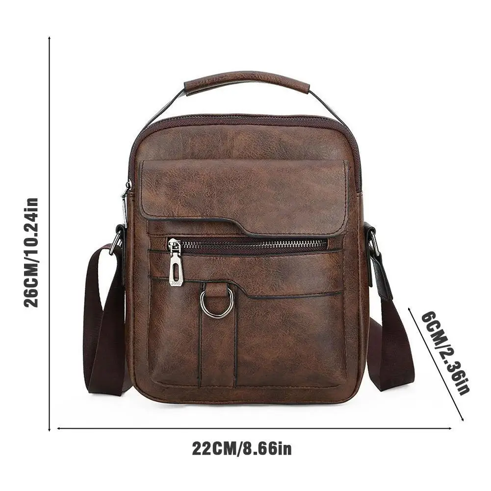 Neue Männer Umhängetasche für 10,4 "Ipad PU Leder Business Handtaschen Männer Messenger Taschen Mode Mann Umhängetasche