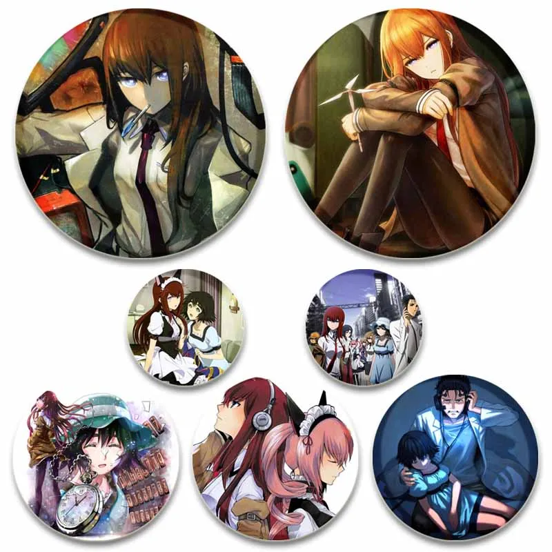 Science Fiction Anime Steins Gate Zero Enamel Pin Manga Badges on Backpack Jewelry Funny Handmade Brooch Cute Things Gifts