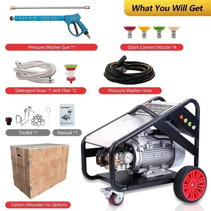 300Bar 4350Psi Hidrolavadora الثقيلة غسالة الطاقة الصناعية آلة غسل الضغط العالي الكهربائية #3