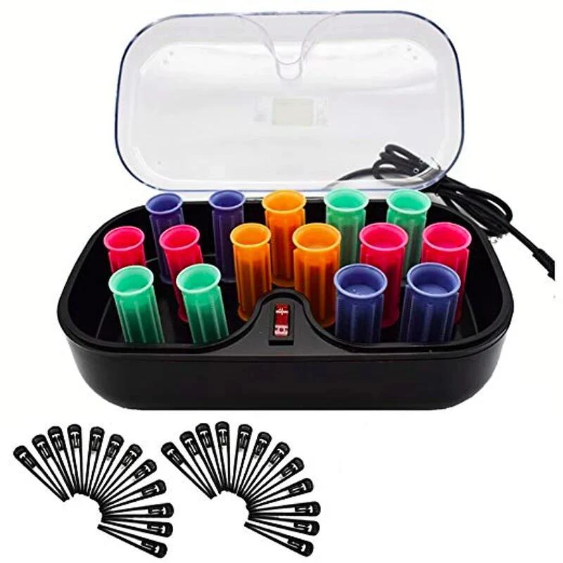 VamsLuna Electronic Hot Rollers Set For Long Medium Short Hair Travel Hair Roller with Clips For Dry Wet For Home And Barbershop