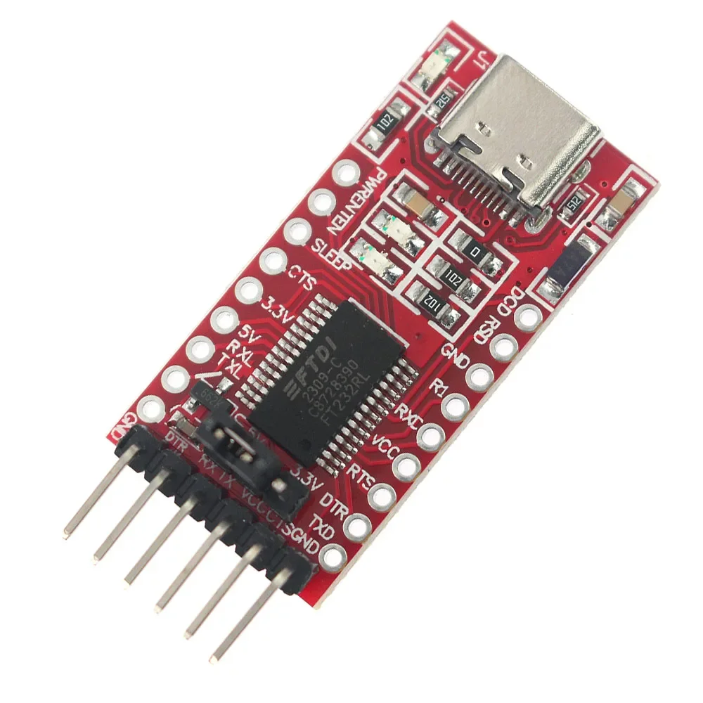 FT232RL USB إلى TTL وحدة محول 3.3 فولت/5 فولت FTDI رقاقة نوع C/Mini FT232 USB إلى TTL 232 لاردوينو STM32