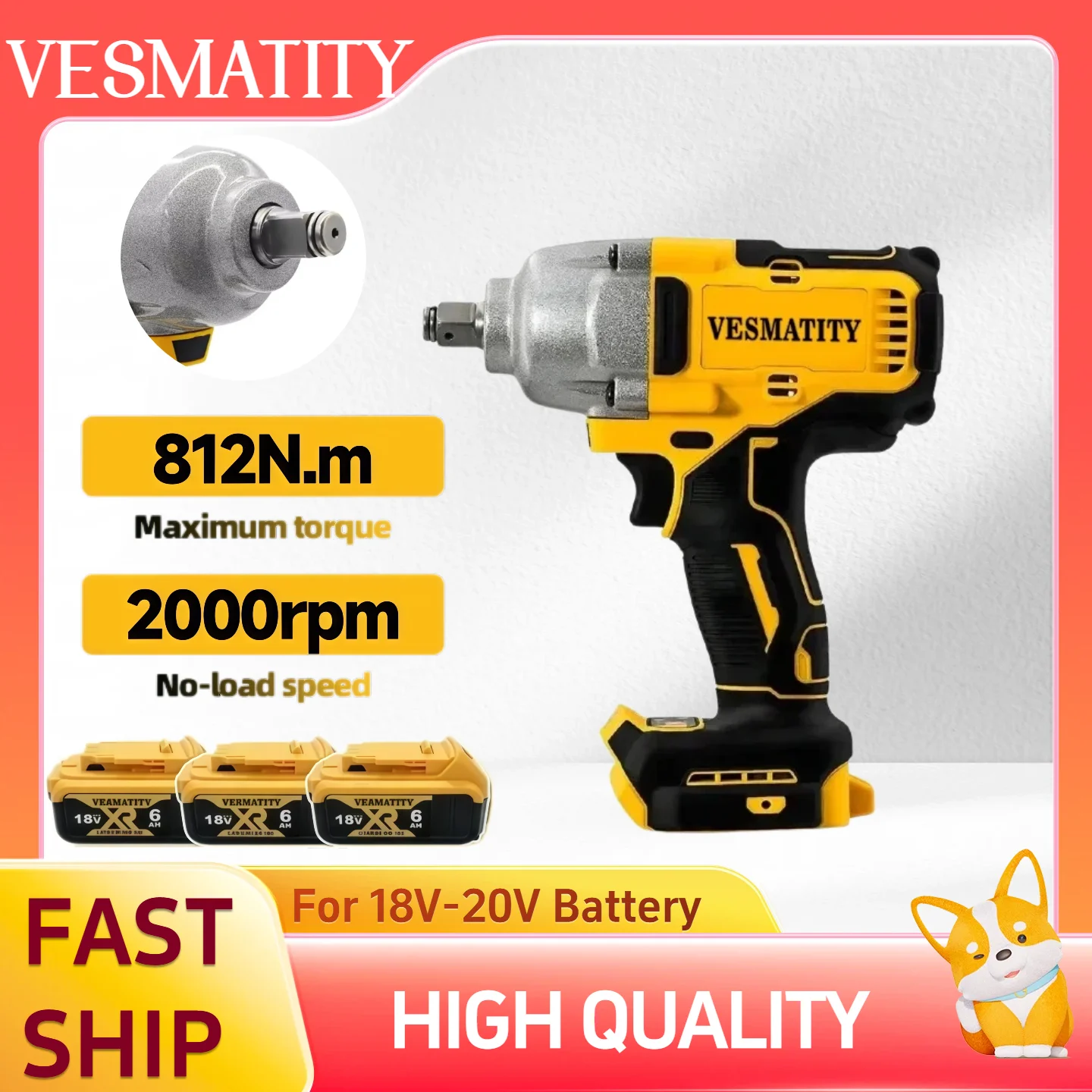 dcf892-high-torque-wireless-impact-wrench-electric-tool-powerful-portable-torque-wrench-for-dewalt-battery