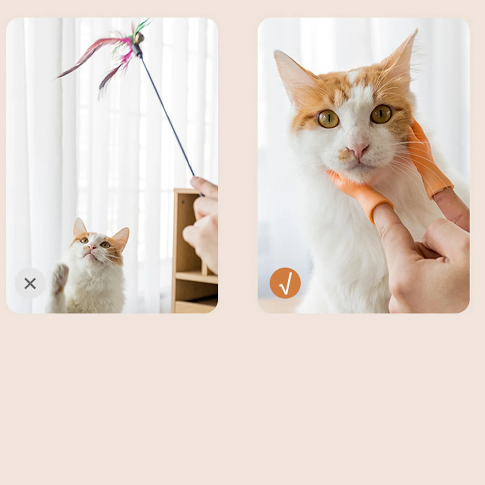 ABLN-4Pcs Funny Mini Hands Creative Finger Fidget Small Hand Tease The Cat Pet