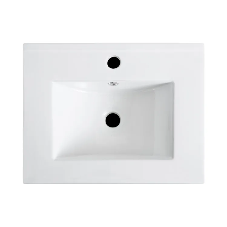 Rectangle shape high quality white under counter ceramic bathroom sinks art wash basin