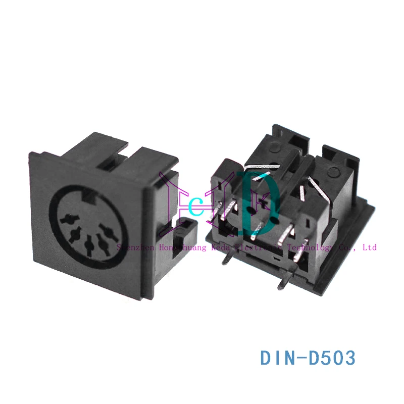 2 stücke DIN Audio Adapter MIDI Kabel 5 Pin DIN Stecker mit Kunststoff Griff Buchse Gespannt Panel Mount Chassis stecker