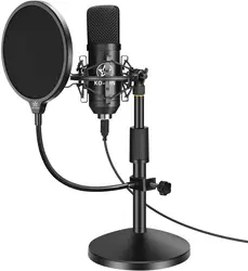 USB Microphone for BM 800 Shock Mount Set Stand Holder Kit Condenser Studio Microphone with Pop Filter PC Computer Mic