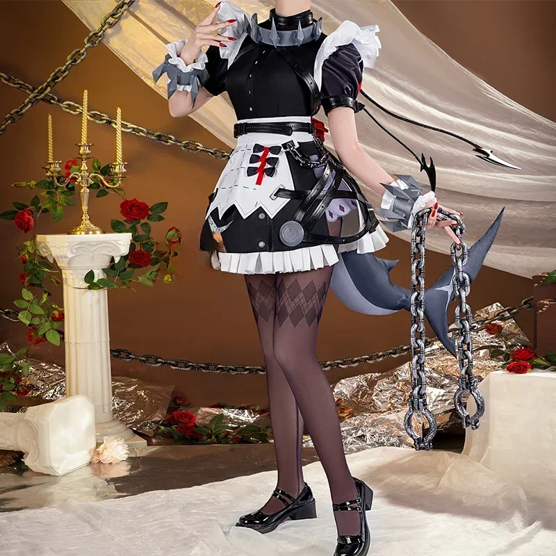 SN66 Zenless Zone Zero Ellen Joe Cosplay Costume Maid Dress Wig Game Uniform Victoria Housekeeping Halloween Women Prop New W &