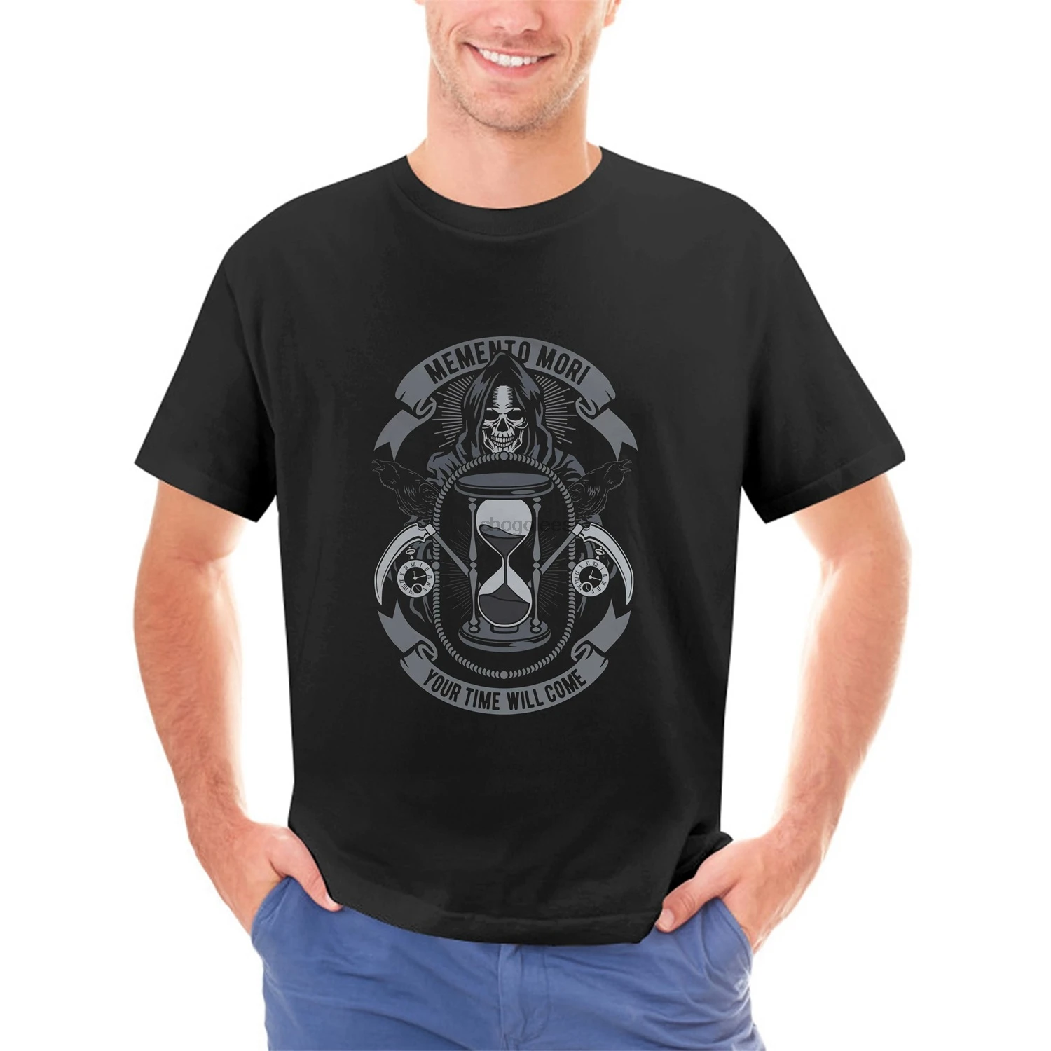 Men t-shirt Memento Mori Your Time Will Come  tshirt Women t shirt