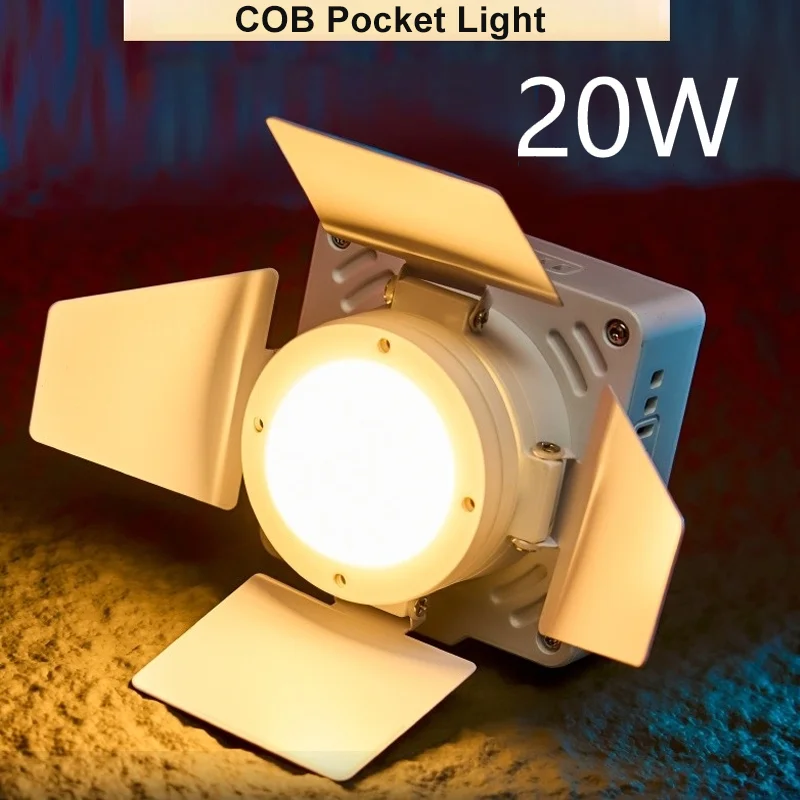 

ZSYB W20B 20W COB Pocket Light 1800mAh 2700-6500K Adjustable Mobile Camera Video Fill Light for Youtube Tik Tok