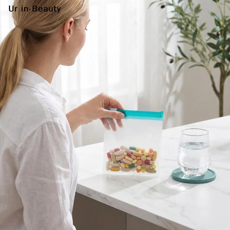 

20 шт. многоразовых пакетов для таблеток с застежкой-молнией, самозакрывающиеся органайзеры для лекарств
