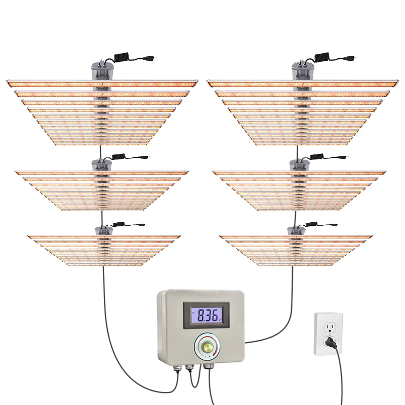 High Yield Dimmable 720w Adjustable Spectrum Grow Light Led Bars 12 Light with Daisy Chain