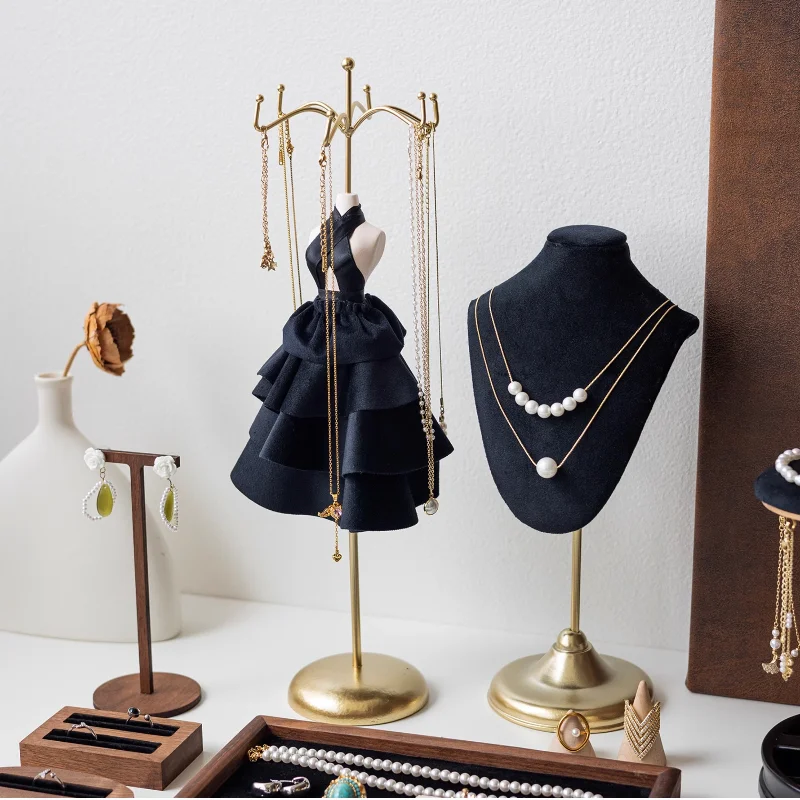 Necklace Display Rack Black Portrait Neck Jewelry Rack Shop Gold Market Display Jewelry Photo Props