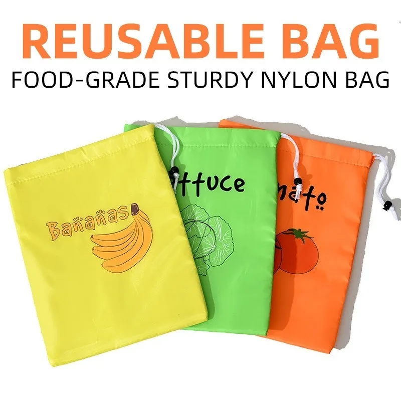 Bolsas de almacenamiento de bolsillo con paquete de plátano, reutilizables para frutas, verduras, conservación de alimentos, bolsas de compras aisladas a prueba de golpes