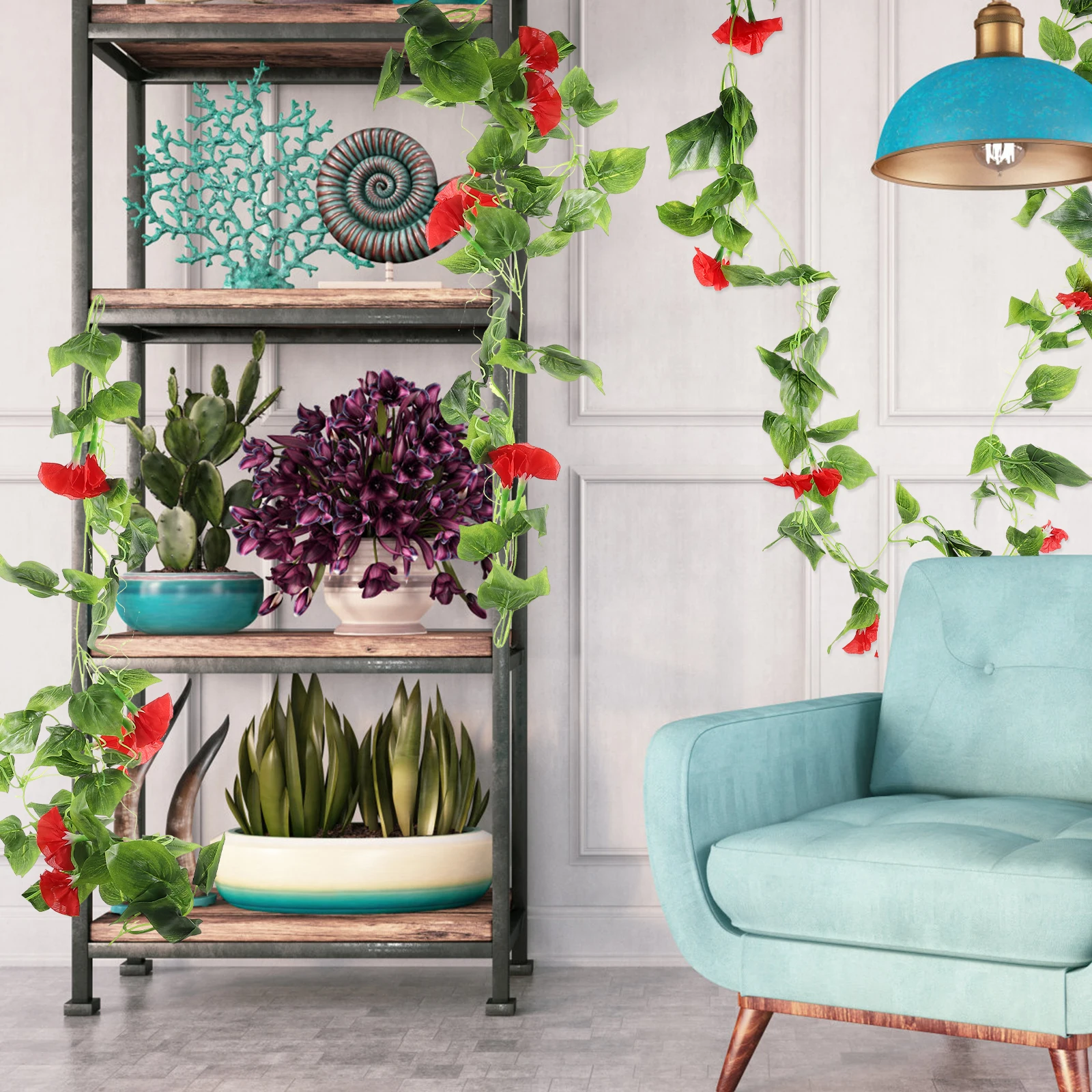 

Artificial Morning Glory Silk Flowers Elegant Realistic Texture Easy Clean Versatile Decor Photography Props Perfect