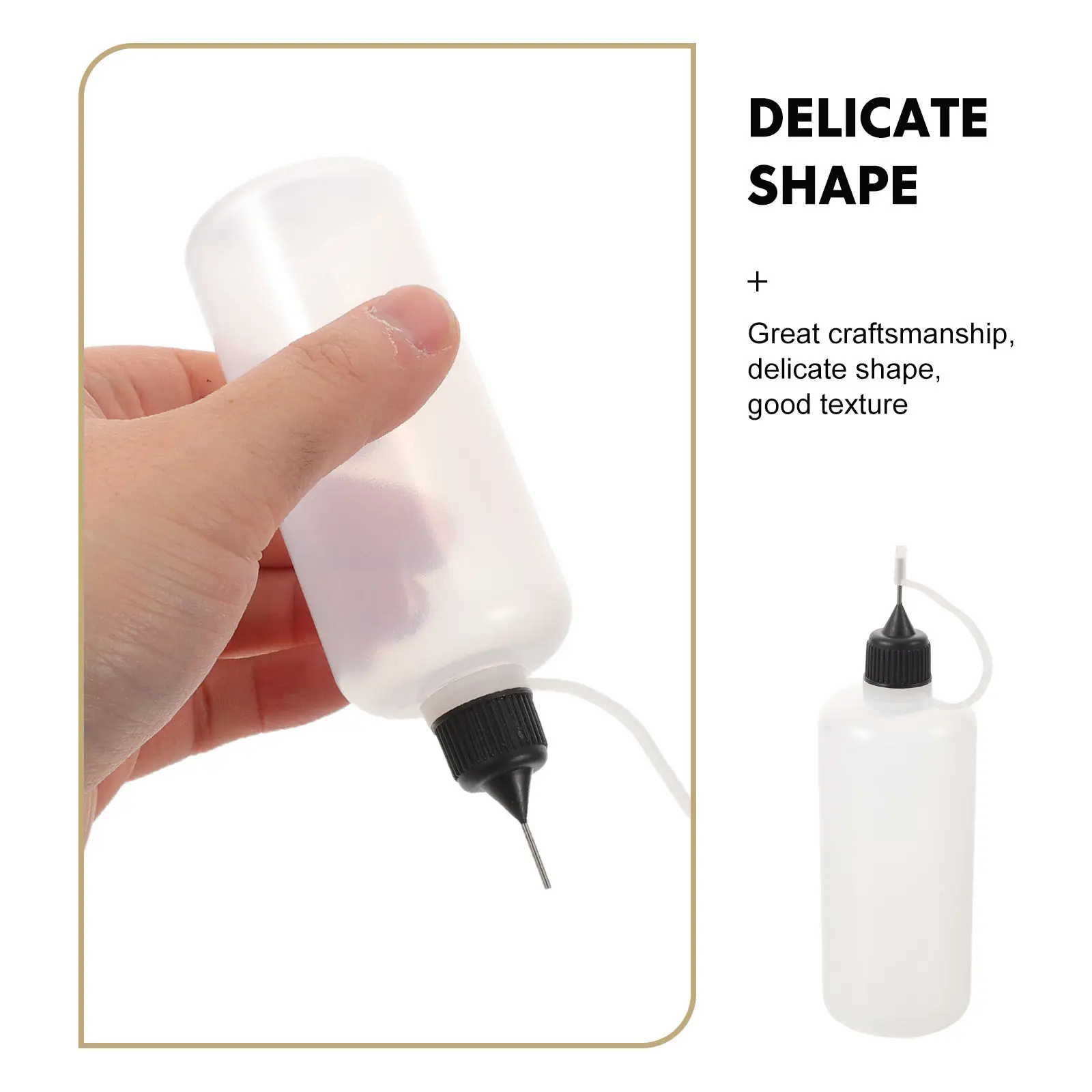 10Pcs 100Ml Soft Squeeze Needle Tip Applicator Bottles for Quilling Craft Glue Dispensing Transparent Plastic Fine Tip Liquid