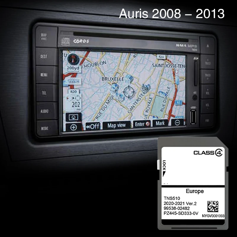 Stay on Track with Auris From 2008 To 2013 Cover Russia United Kingdom Greece Map Navigation Sat Nav Card