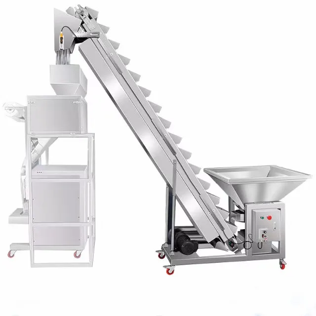 

Powder granule packing machine multi-function bucket type feeding machine for rice seed nut grain hardware been charging machine