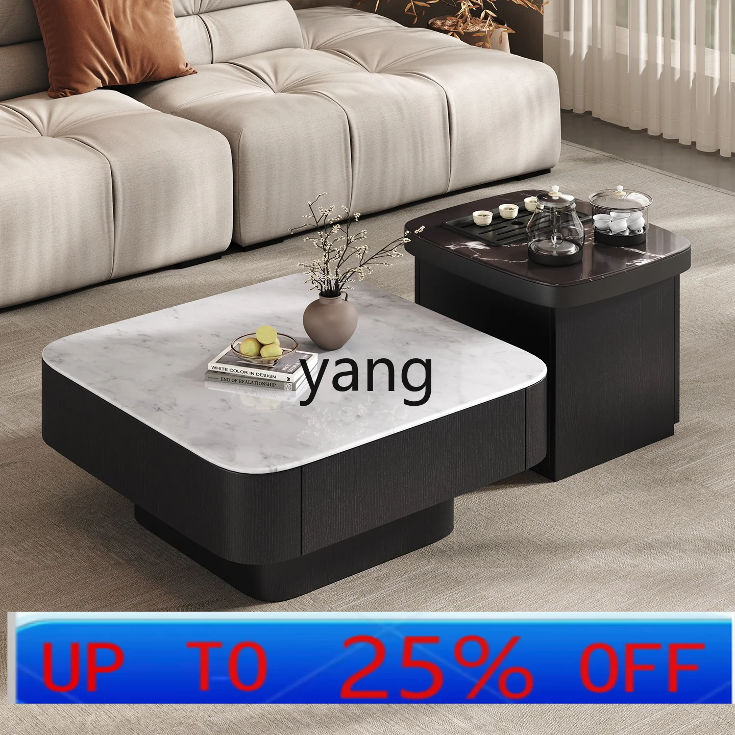 

LMM multi-functional living room technology stone coffee table combination coffee table tea making integrated living room home