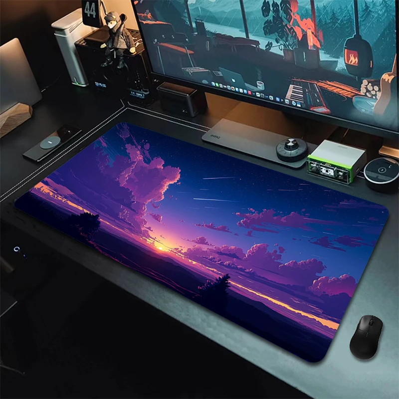 

Starry Sky Mouse Pad Forest Art Rubber Large Gaming Mousepad Gamer Non-Slip Mouse Mat Pc Computer Accessories 100x50cm Table Mat