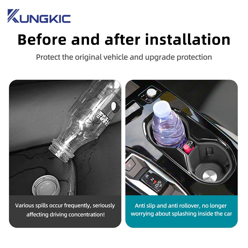 

Центральный держатель для стаканов для Audi A5 B10 2025 2026 (левый/правый руль), силиконовый, нескользящий, для центральной консоли, аксессуар для интерьера автомобиля