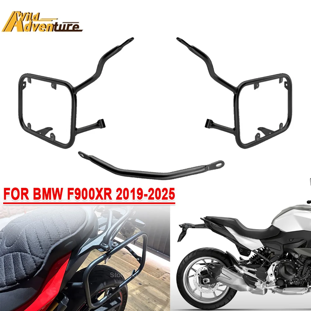 F900XR Stainless Steel Panniers Rack System Side Box Luggage Rack Bracket Saddlebag Holder Fit For BMW F 900XR F900 XR 2019-2025