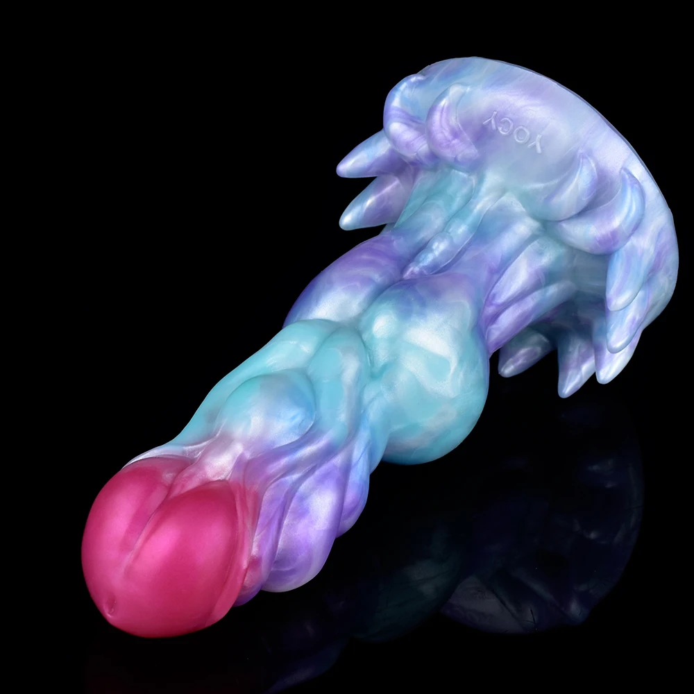 COLMISS ซิลิโคน Dildo หนาอนุภาคยื่นออกมากระตุ้น Big Bad Dragon Dildos Monster Anal เสียบต่อมลูกหมากนวดเพศของเล่น