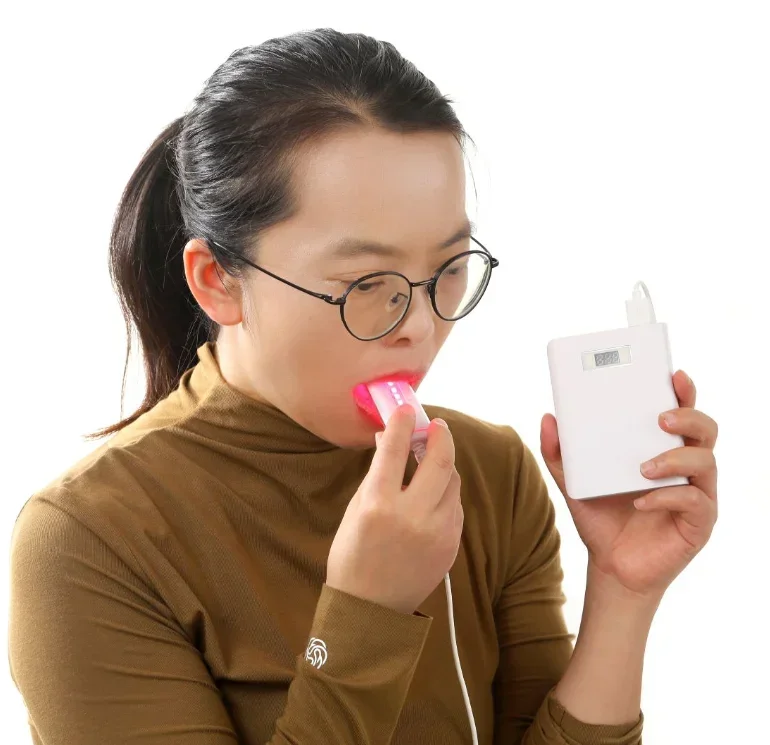 Damaged Gum Repair Care Red laser light therapy Gum disease treatment Teeth Whitening Health