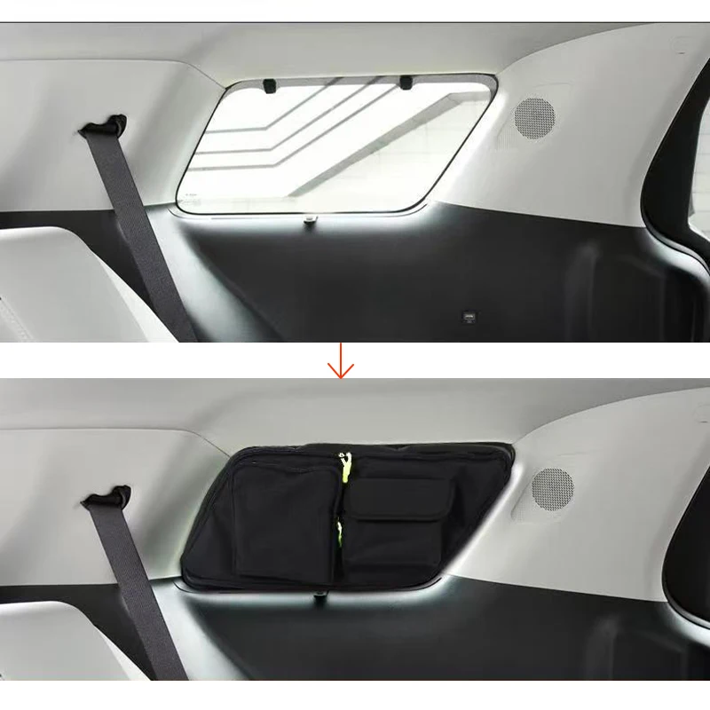 For Kia Carnival Sedona KA4 2021 2022 2023 Left and right side windows of the trunk storage bag Interior trunk storage organizer