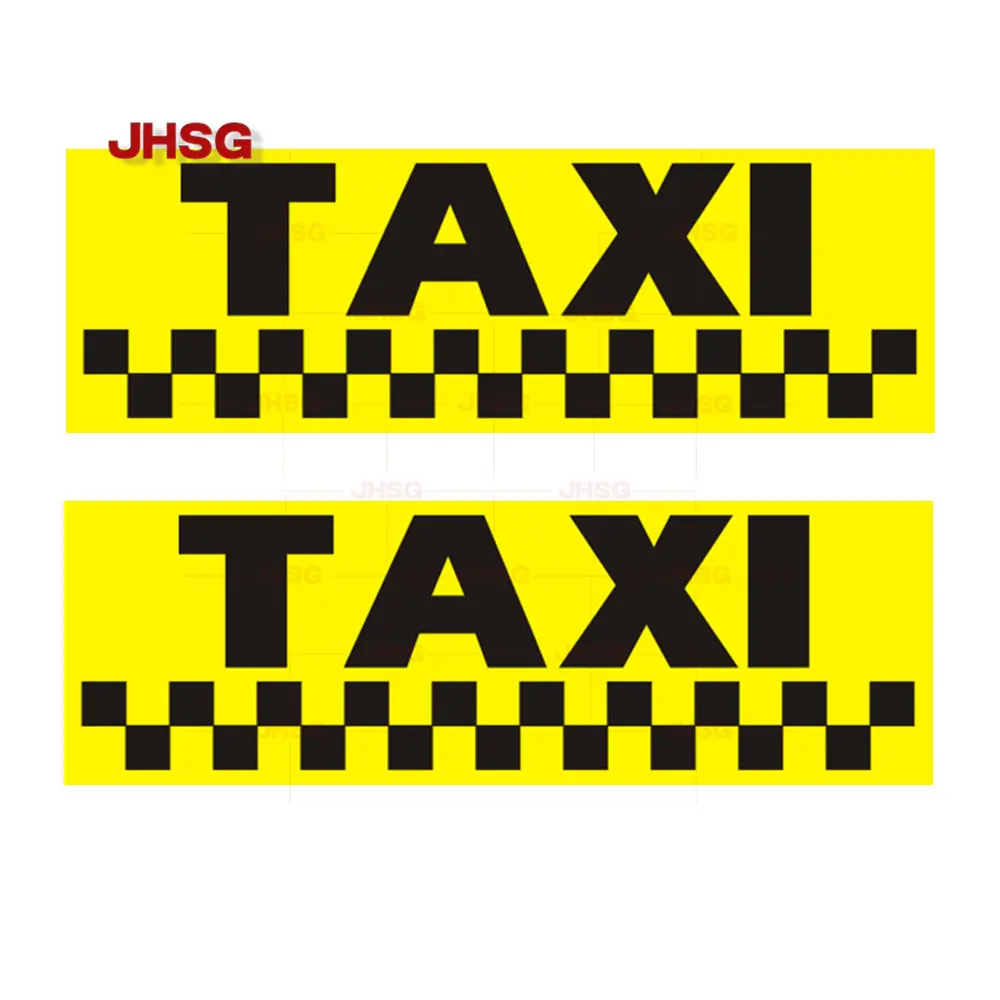 TAXI Taxi Logo Reflective Sticker Waterproof Sunscreen Window Door Sticker Shape 17cm