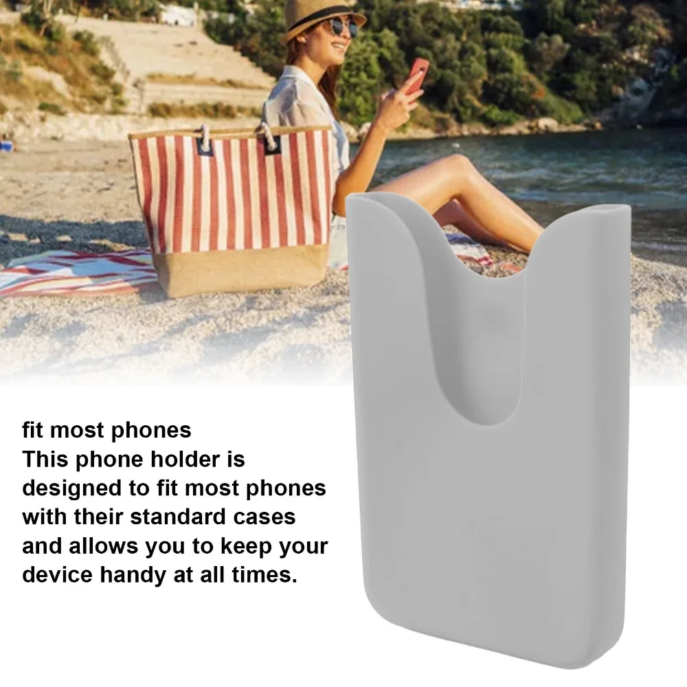 

Силиконовый держатель для телефона для пляжной сумки: надежное крепление, легко чистится, легкий, ударопрочный, вкладыш для сумки