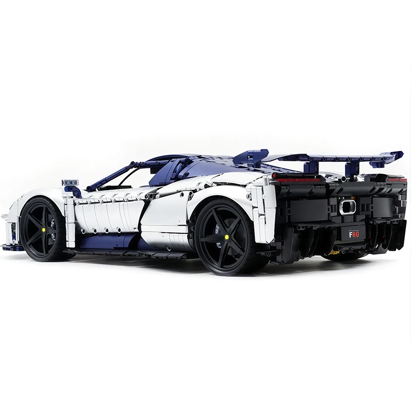 스트라이킹 MOC Y18004 테크니컬 F80 스포츠 슈퍼 차량 1:8 블록 실버 쿨 레이싱 모델 퍼즐 DIY 장난감 크리스마스 선물