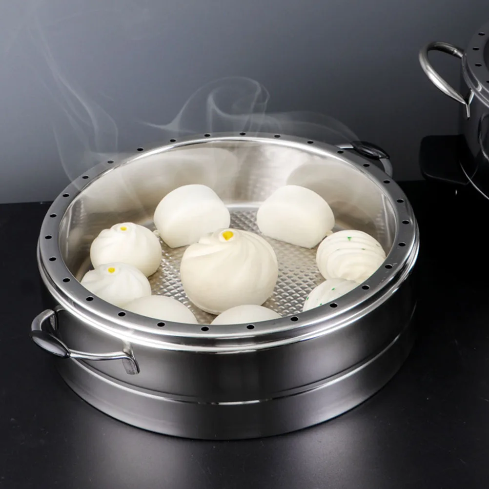 

Stainless Steel Steamer Basket Multi Function Kitchen Tool Suitable Bread Rice Eggs Fish Seafood Corn Practical Cookware