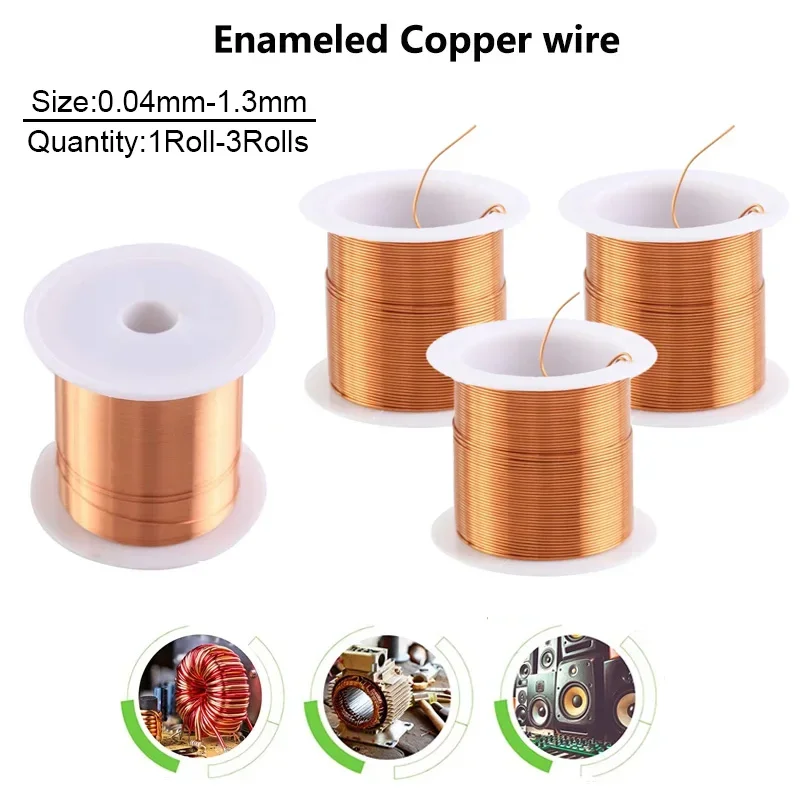 1-3szt 0.04mm 0.05mm 0.06mm 0.07mm 0.08mm-1.3mm Kabel Drut miedziany Drut magnetyczny Drut emaliowany Drut miedziany Drut miedziany Drut miedziany