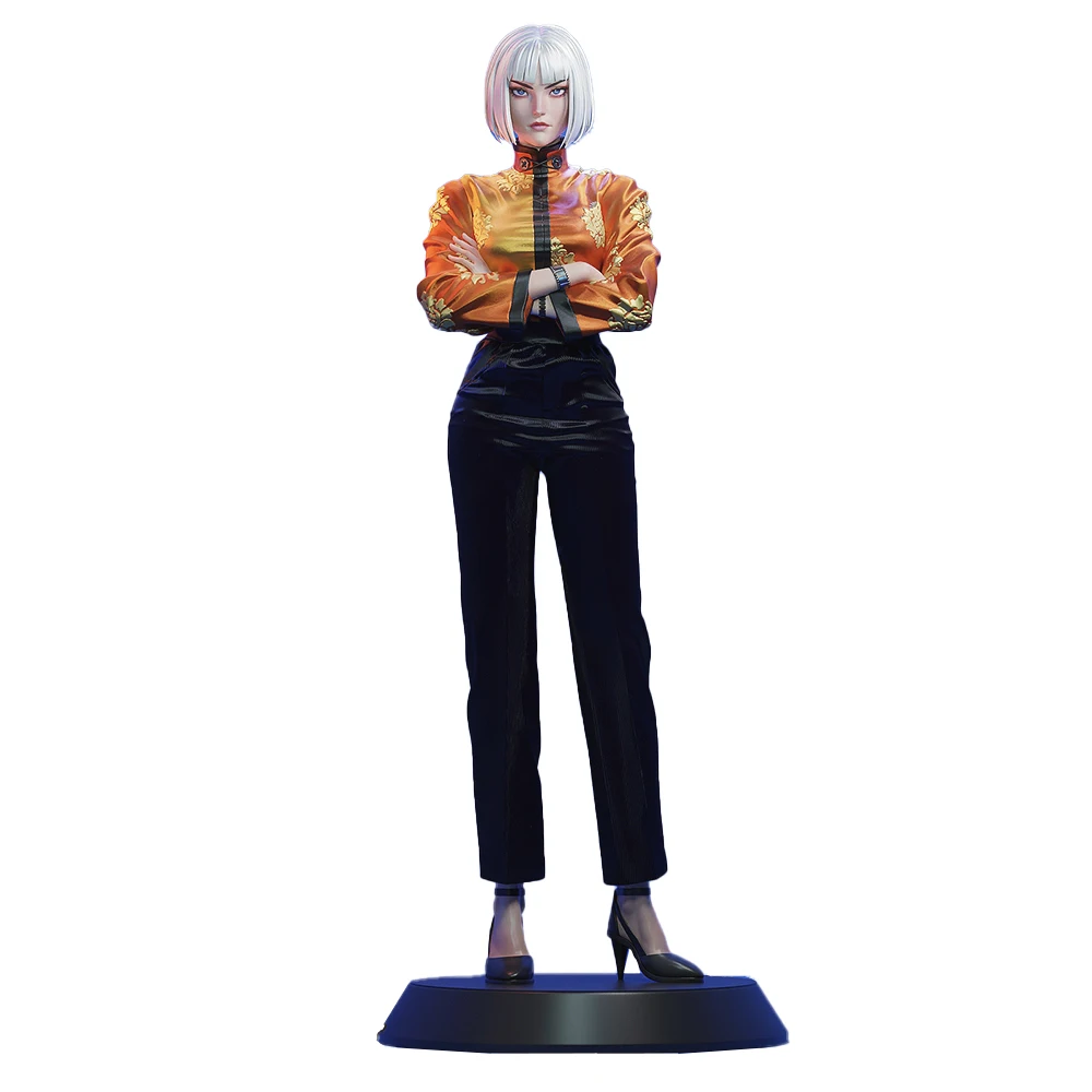 Kit de modelo de resina 1:24 - DIY sem pintura curto - Figura elegante de cabelos com alto detalhe ornamentado - A922 colecionável