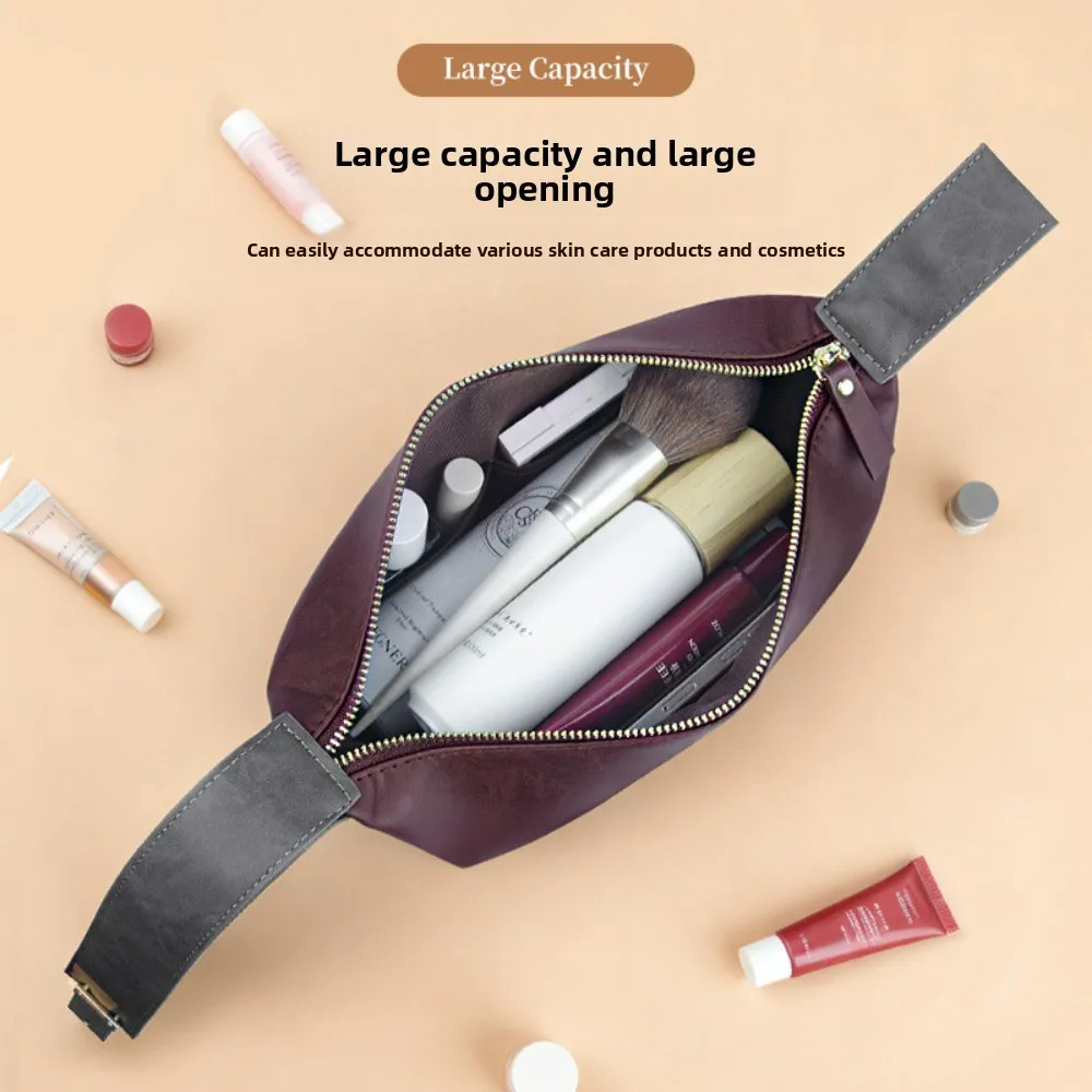 حقيبة مكياج راقية مقاومة للماء بإبزيم معدني محمولة لتخزين مستحضرات التجميل في الهواء الطلق #3