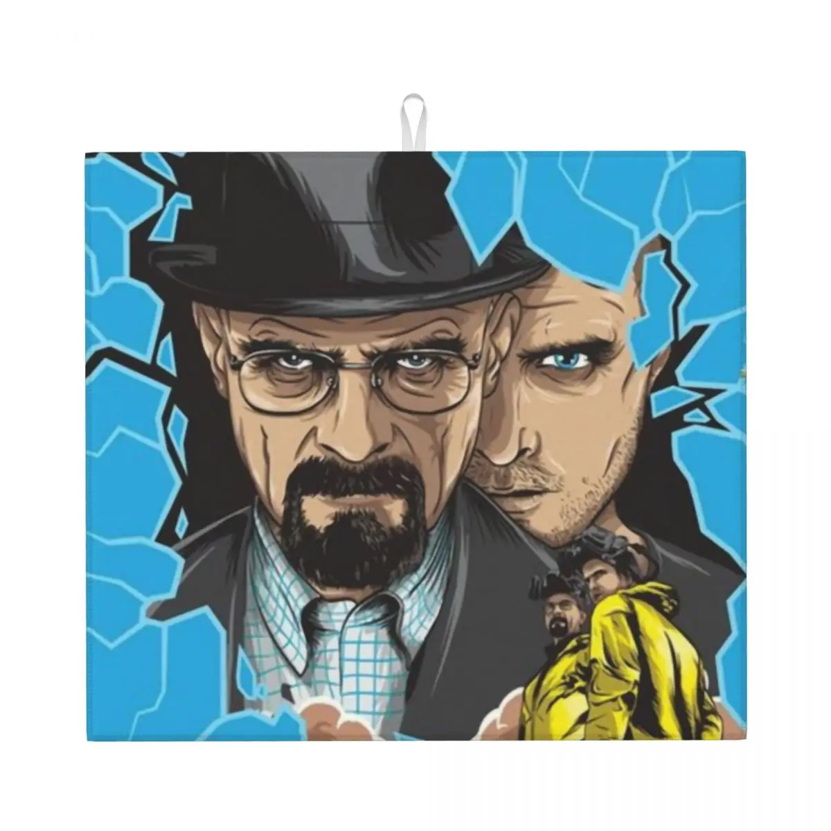 Custom Dry Tv Show Breaking Bad Dish Drying Pad Absorbent Microfiber Jesse Pinkman And Walter White Drainer Mats for Kitchen