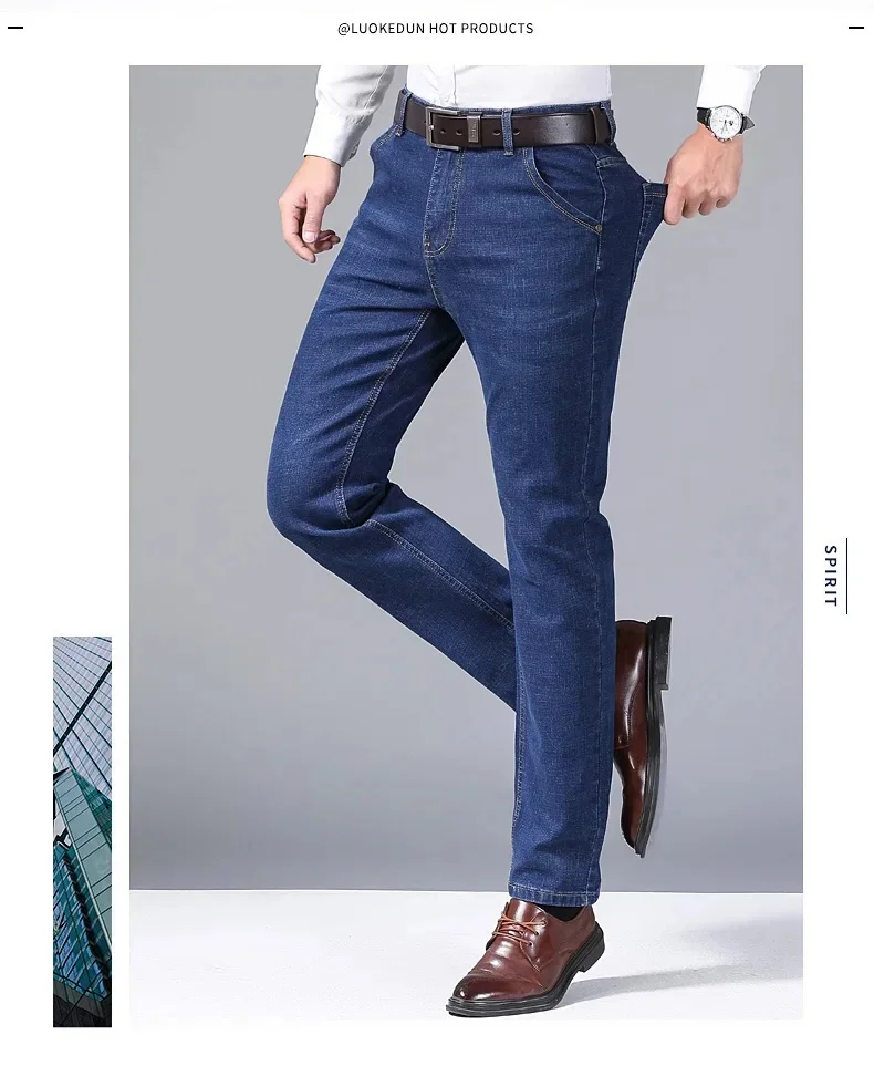 Nuevos Jeans Clásicos para Hombre 2026, Pantalones de Mezclilla Suaves Negros Estilo Biker, Tallas 30-4