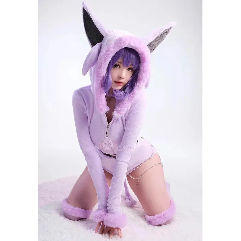 Anime Espeon Cosplay Costumes Jumpsuits Home Wear Game Role Play Uniform Halloween Carnival Party Loungewear For Women Girls