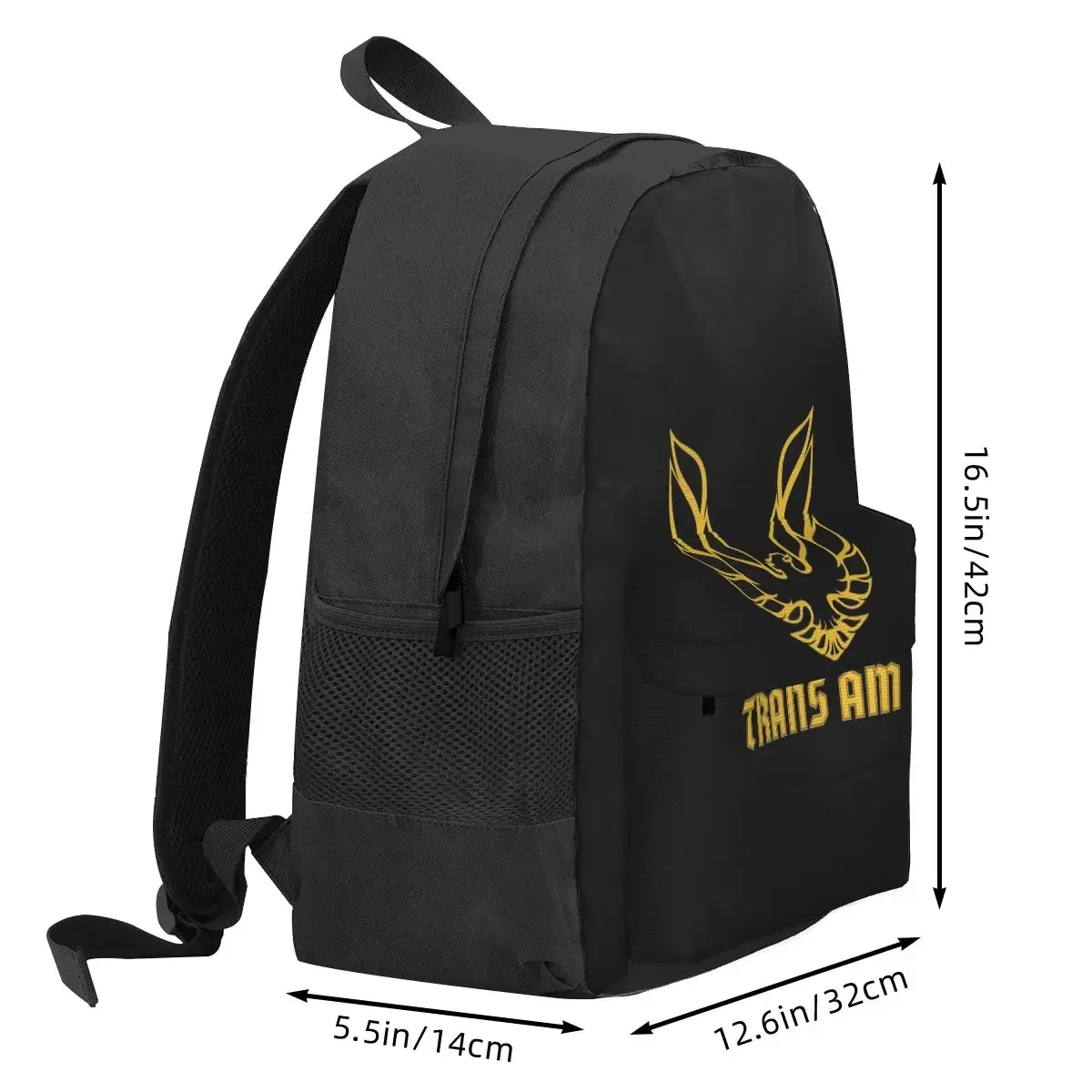 Trans Am Firebird Bandit Golden Backpack Student BookBag Kids School Bag Laptop Shoulder Bags for Boys Girls