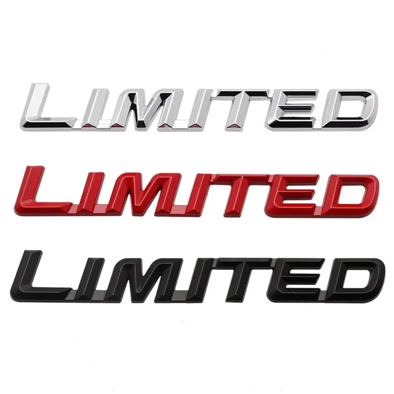 3D Metal LIMITED Letters Rear Trunk Emblem Sticker Car Side Fender Badge Decals For Toyota Highlander Accessories