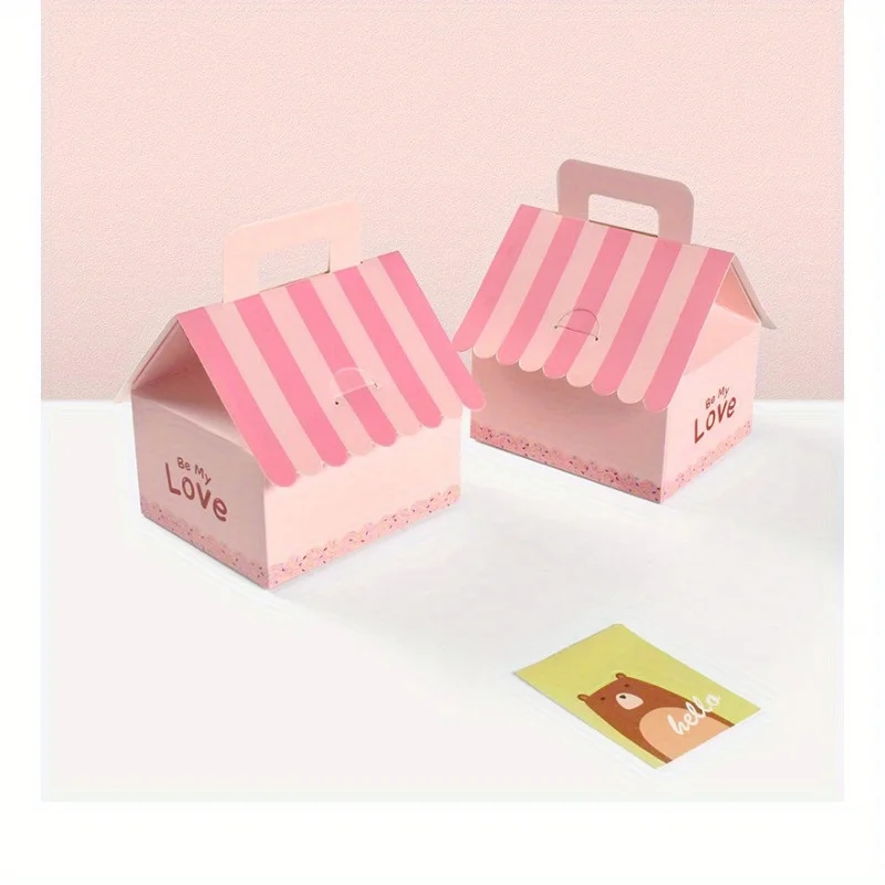 صندوق هدايا منزل بسيط محمول باليد، عيد الميلاد، الهالوين، السنة الجديدة، حفلة عيد الميلاد وغيرها من صناديق تغليف هدايا العطلات